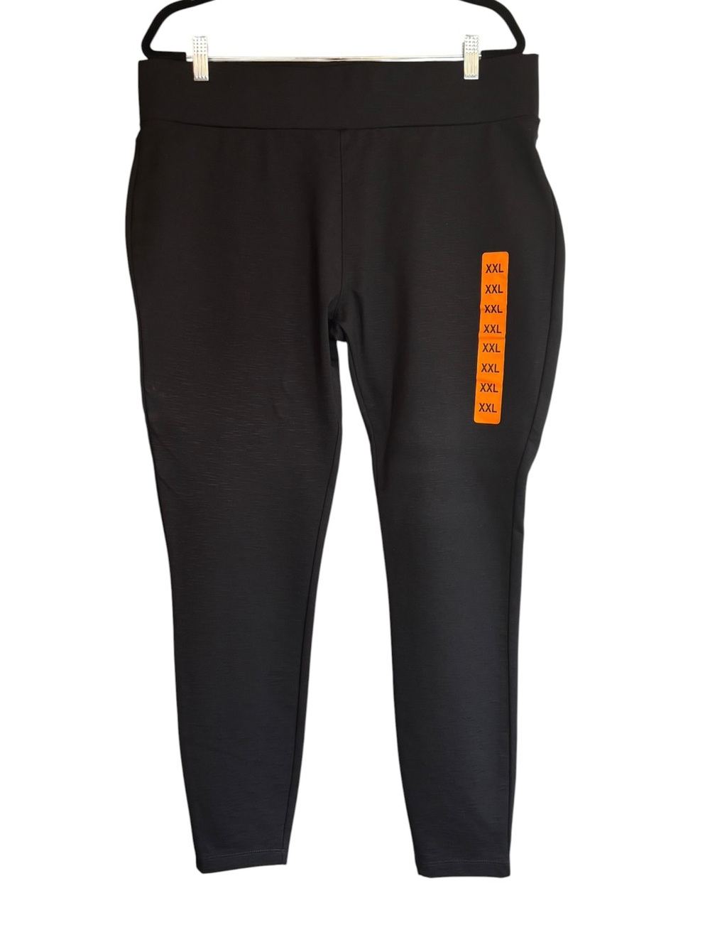 NEW! Matty M Black Ponte Knit Leggings XXL Pull-On Slim Ankle Pants Stretch